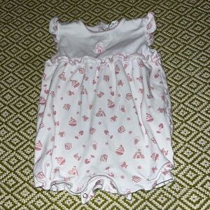 Kissy kissy pink sandcastle beach onesie